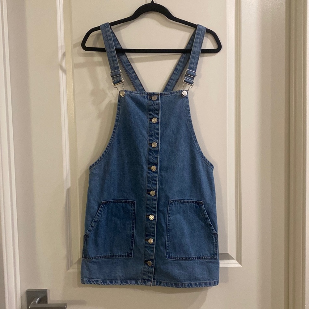 Denim Co Women’s Denim Overall Dress w/Pockets for Summer